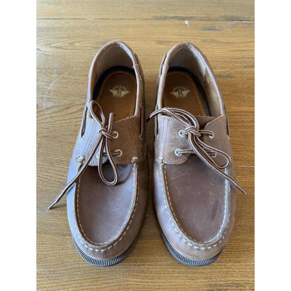 Dockers Men's Vargas Leather Boat Shoes Brown 12M 90-3406 Excellent